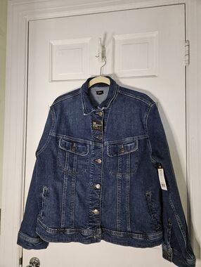 NWT Womens XL Lee Legendary Denim Trucker Jacket 4 Pockets